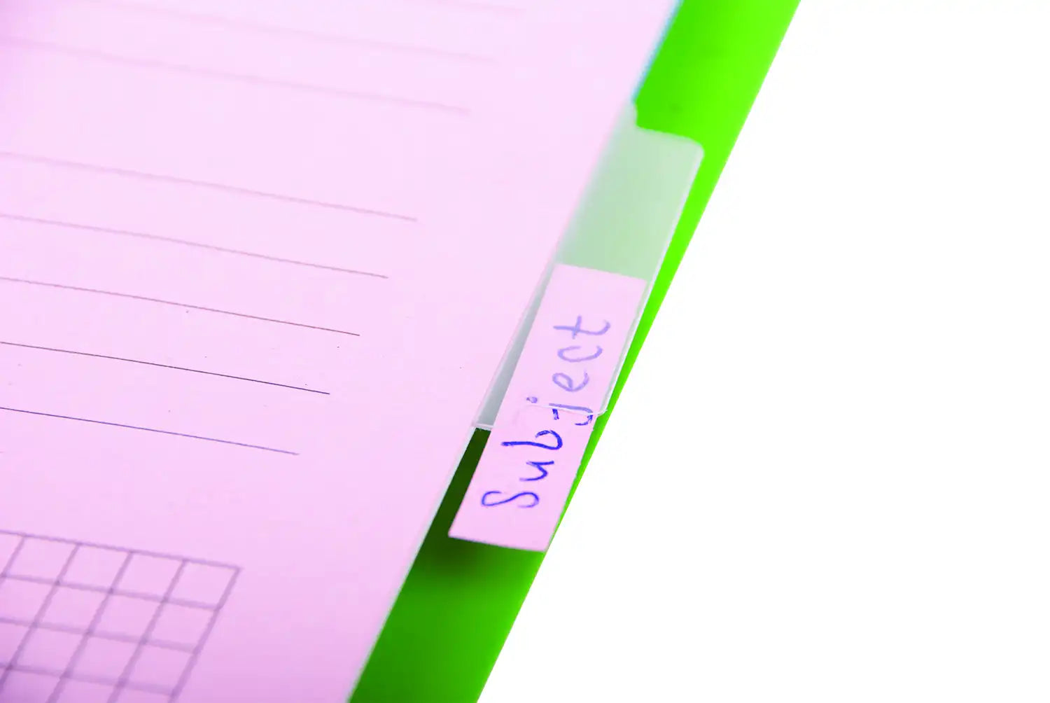 كشكول ملاحظات جامبو مقاس A4 باللون الأخضر الفاتح ( 3، 5 موضوعات )