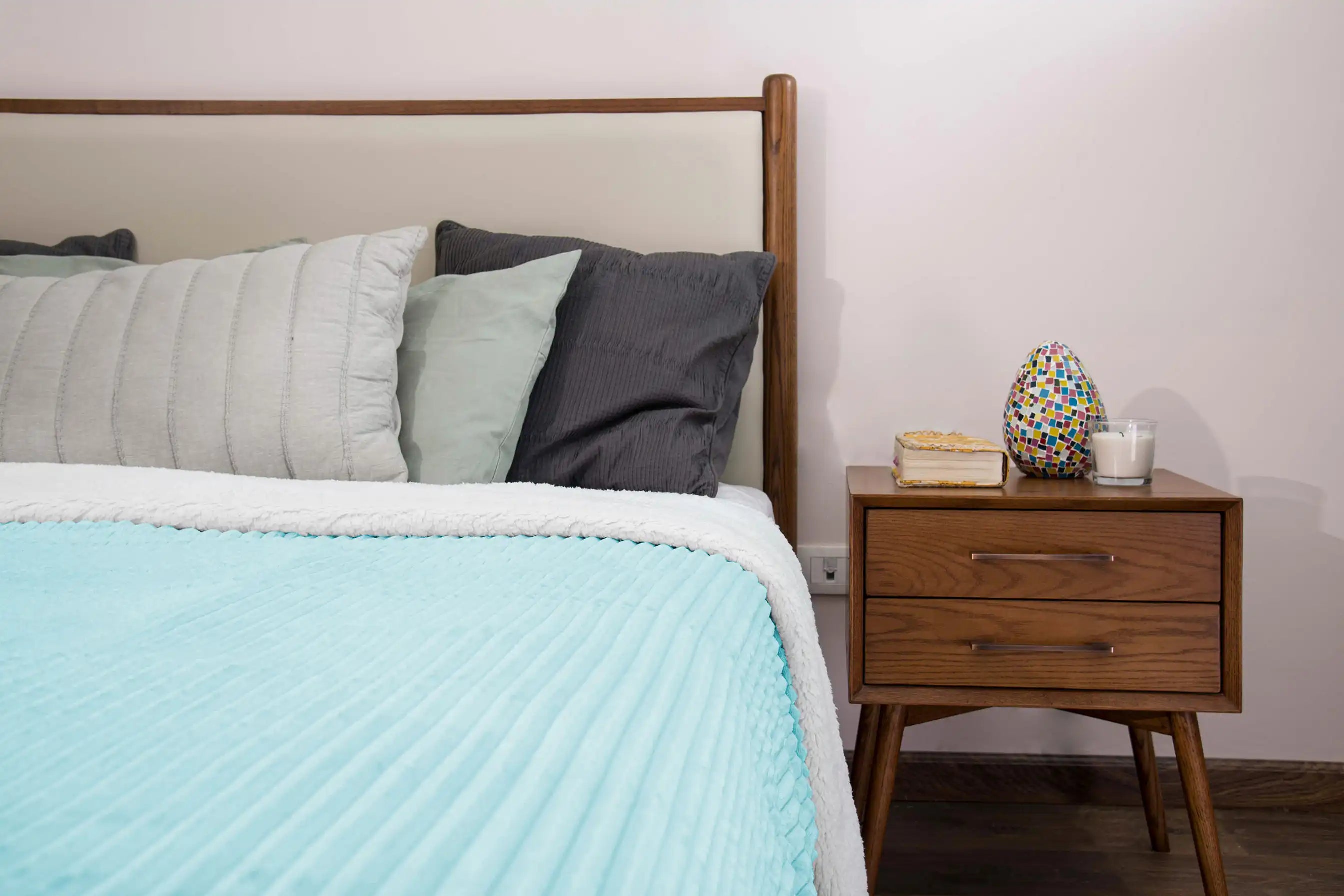 Striped Double Side Fleece/Sherpa Blanket (180 x 220)