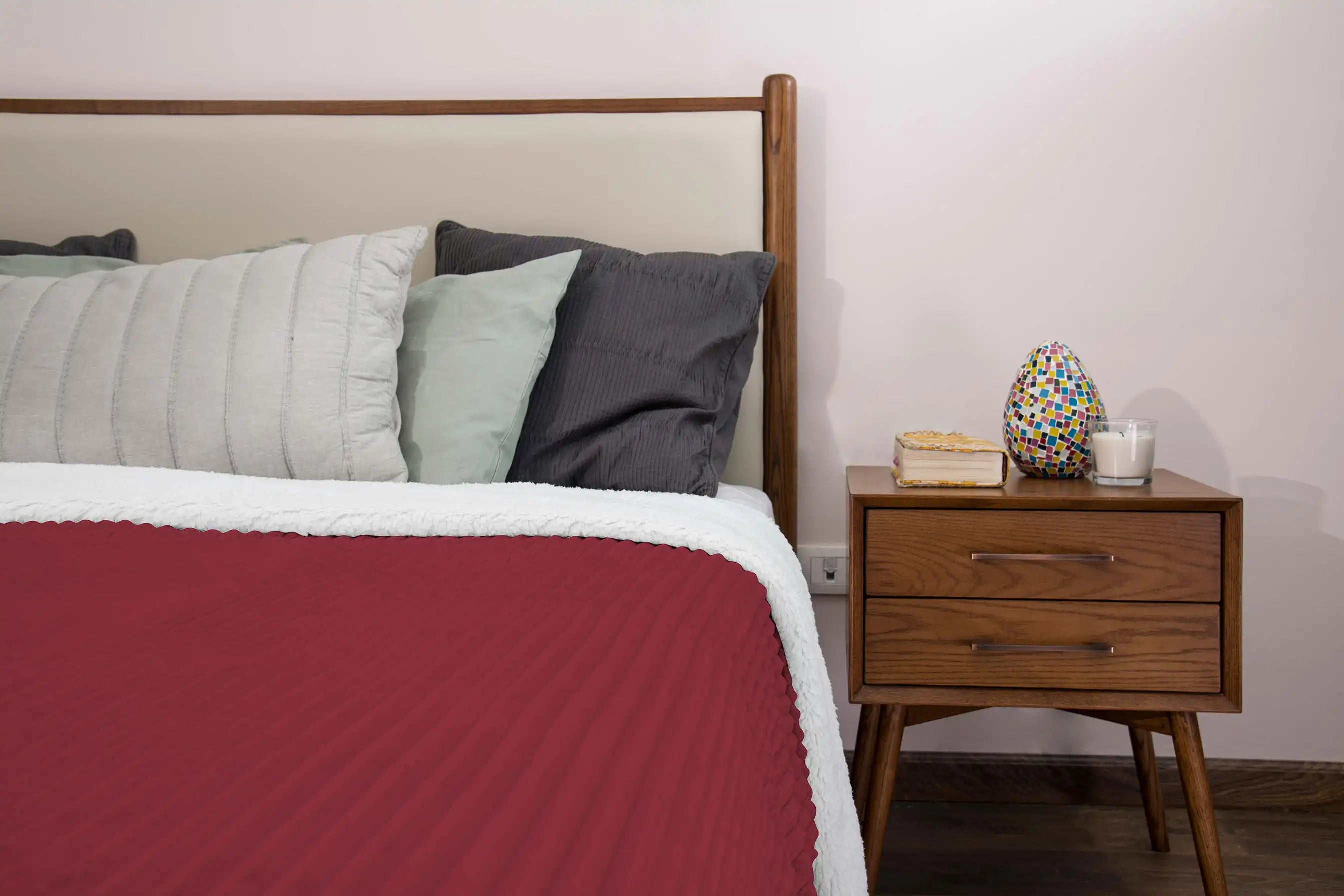 Striped Double Side Fleece/Sherpa Blanket (180 x 220)