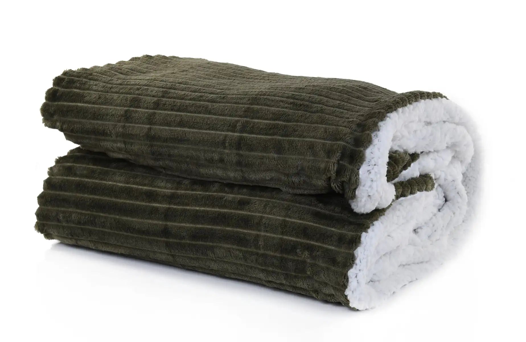 Striped Double Side Fleece/Sherpa Blanket (220 x 240)