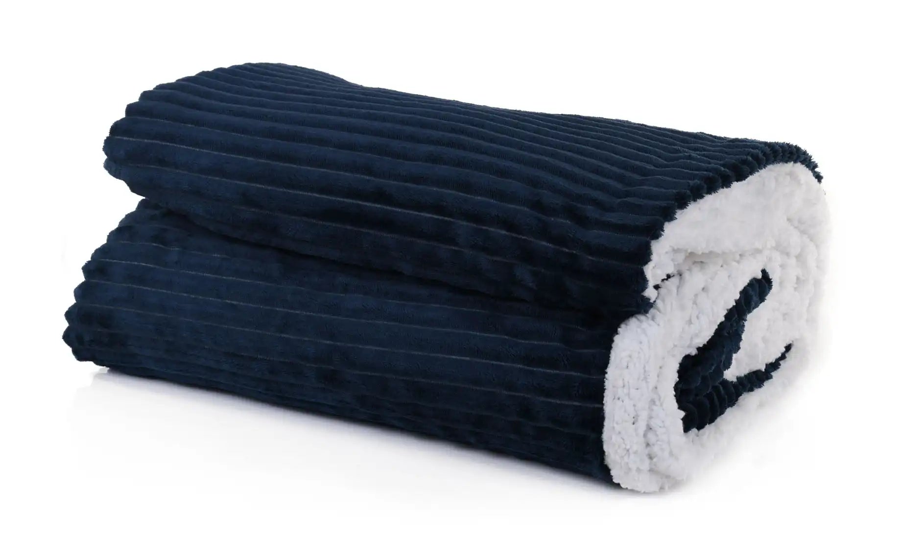Striped Double Side Fleece/Sherpa Blanket (180 x 220)