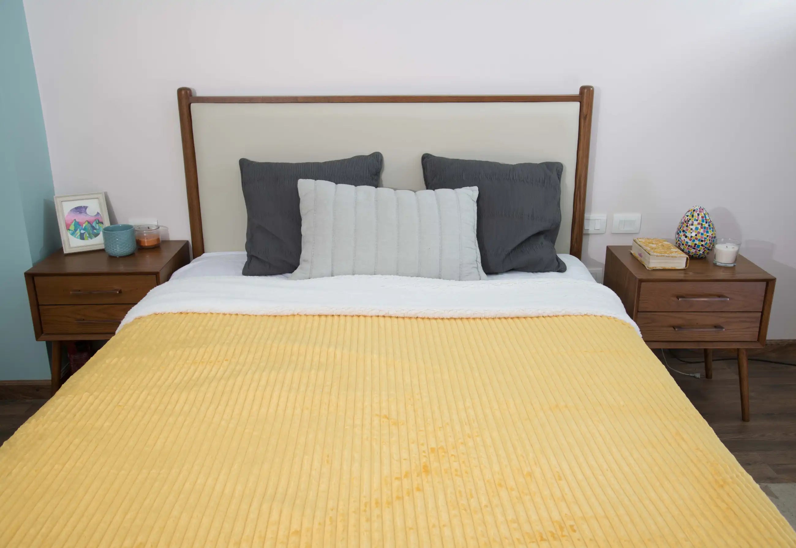 Striped Double Side Fleece/Sherpa Blanket (180 x 220)