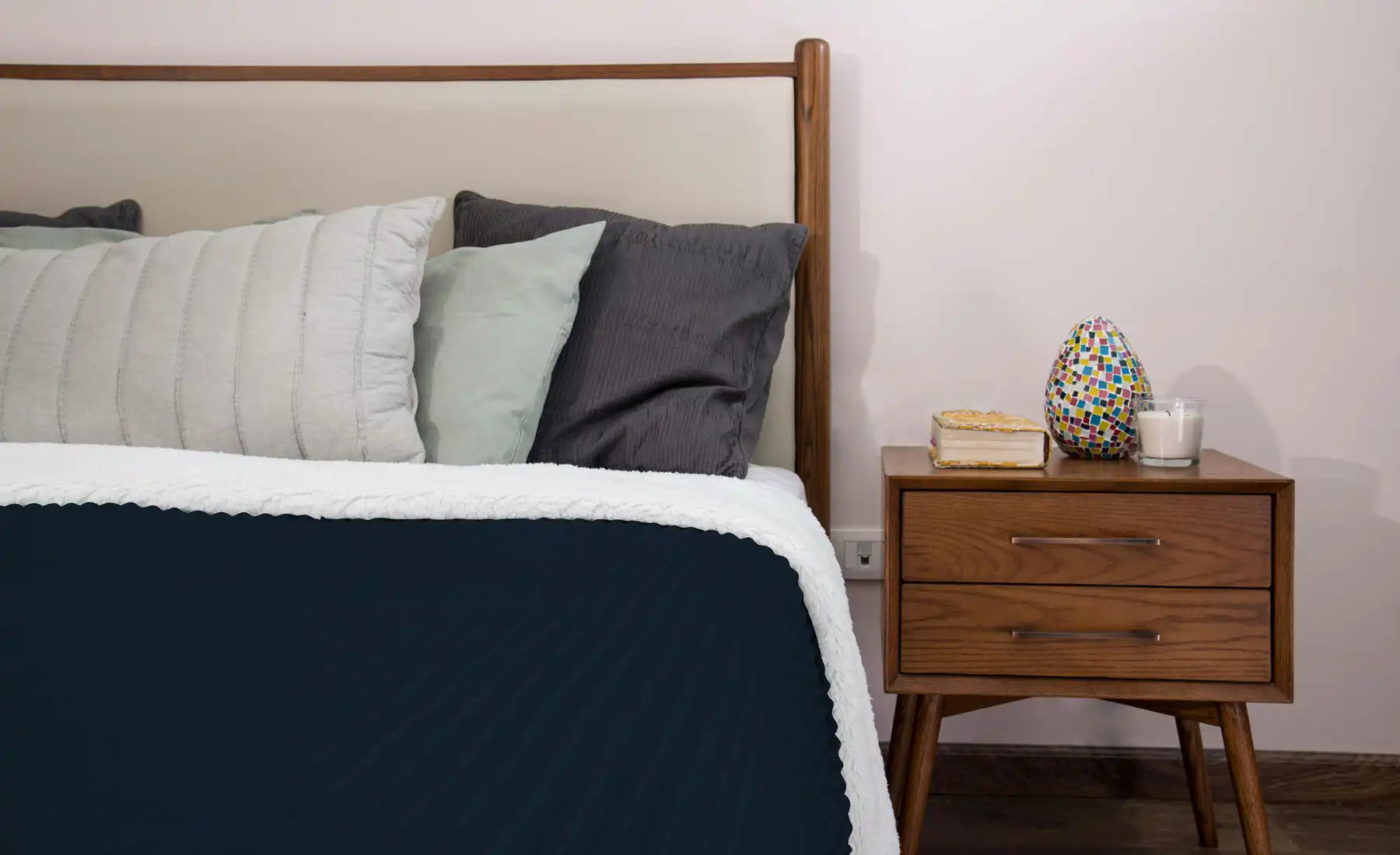 Striped Double Side Fleece/Sherpa Blanket (220 x 240)