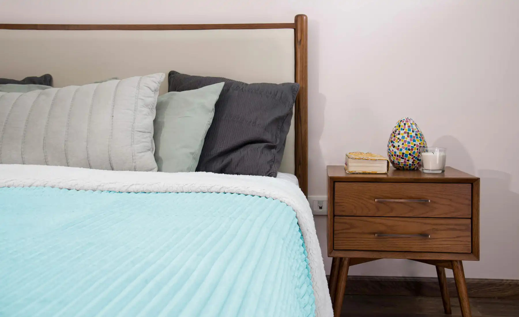 Striped Double Side Fleece/Sherpa Blanket (220 x 240)