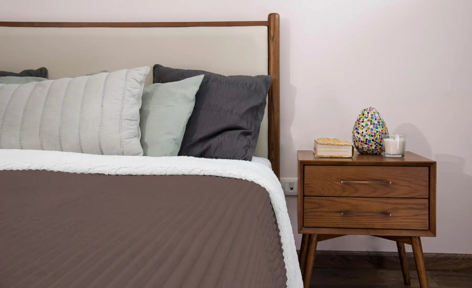 Striped Double Side Fleece/Sherpa Blanket (220 x 240)