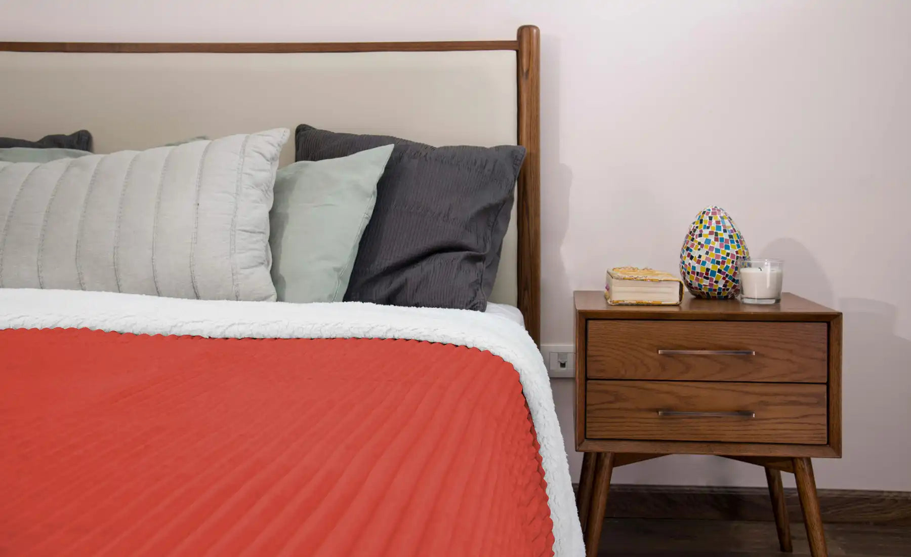 Striped Double Side Fleece/Sherpa Blanket (220 x 240)