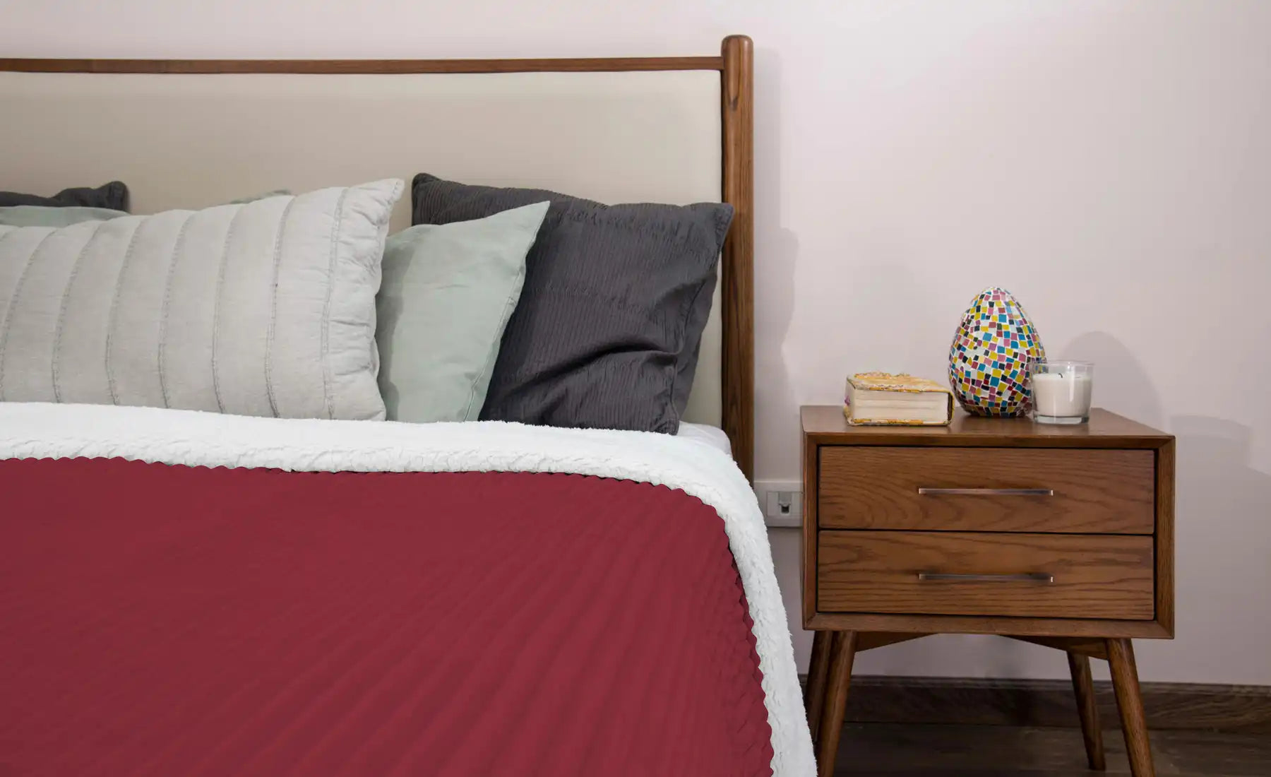 Striped Double Side Fleece/Sherpa Blanket (220 x 240)