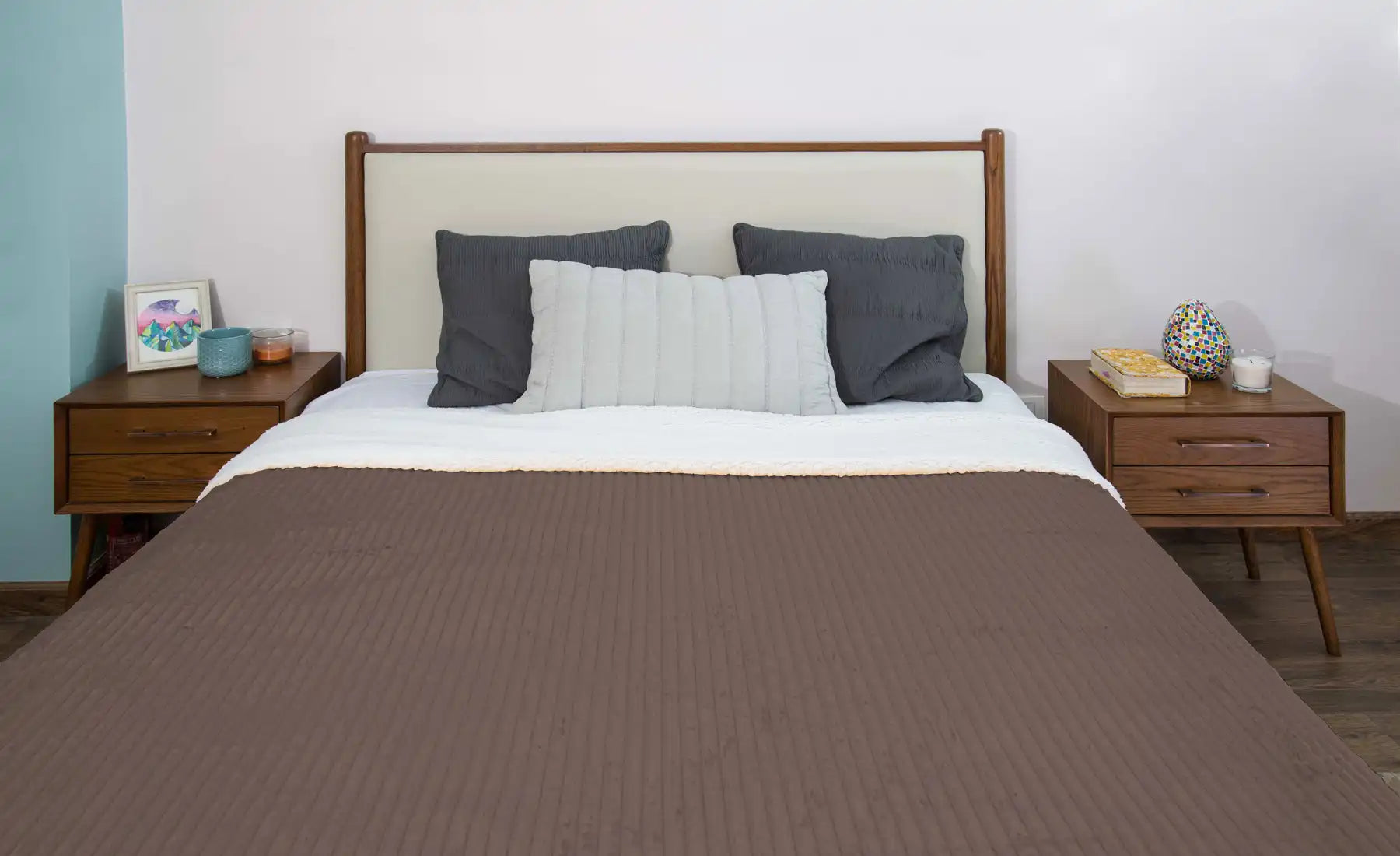 Striped Double Side Fleece/Sherpa Blanket (220 x 240)
