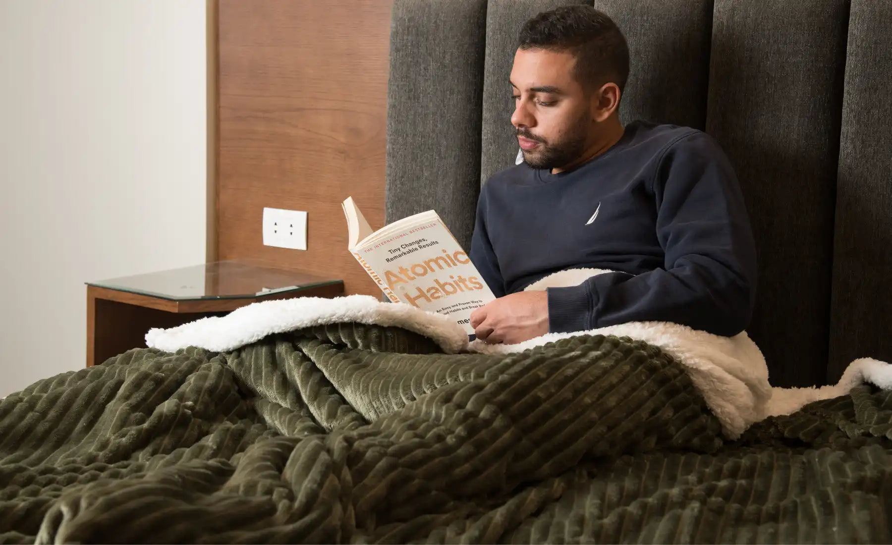Striped Double Side Fleece/Sherpa Blanket (220 x 240)