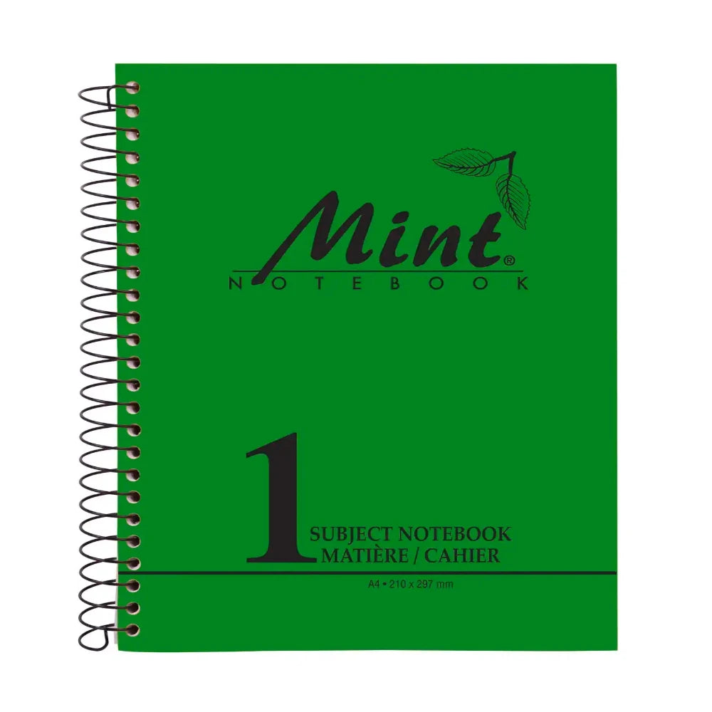 One Subject A4 Notebook Green (96, 144, 192 Sheets)