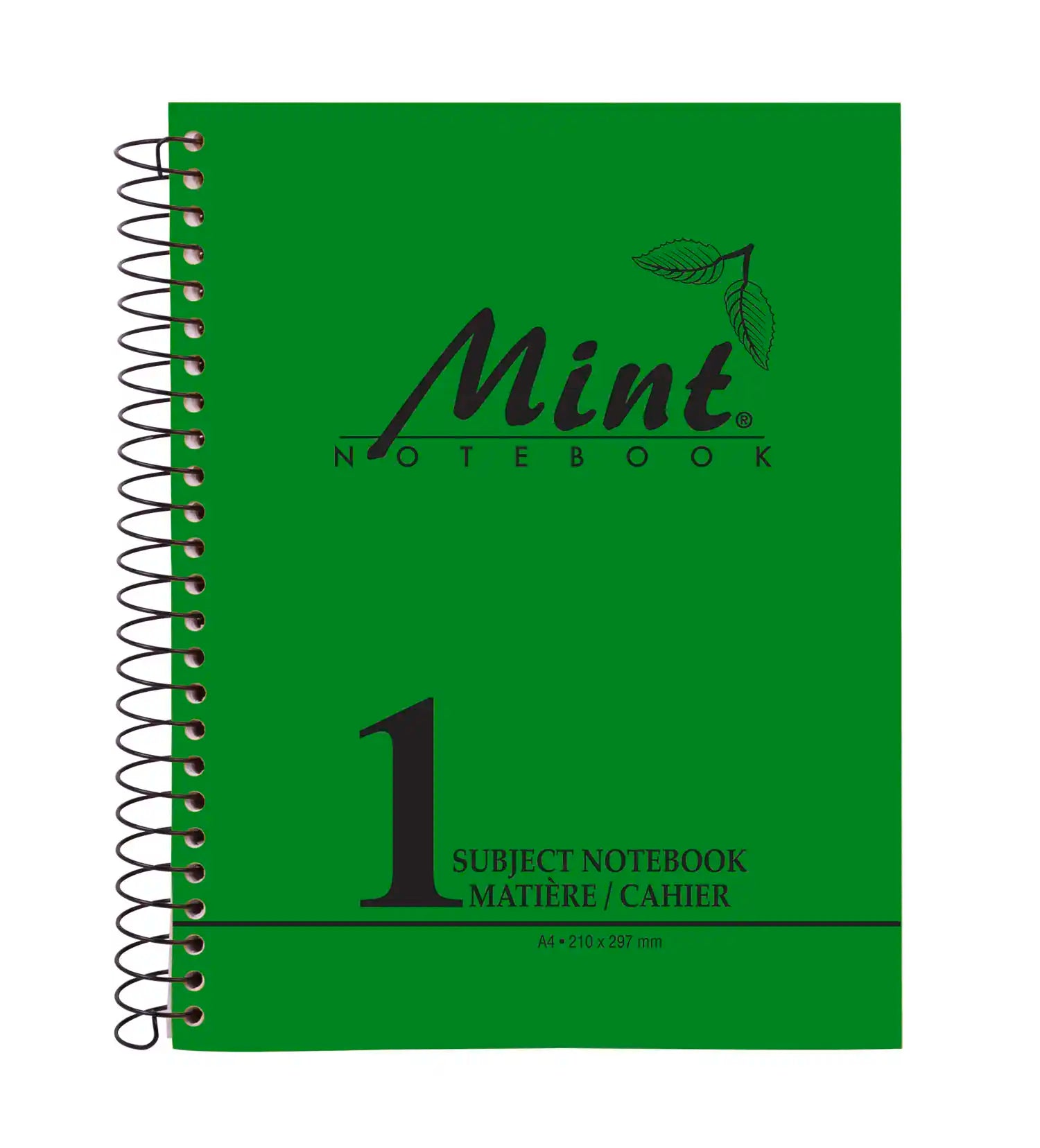 One Subject A4 Notebook Green (96, 144, 192 Sheets)