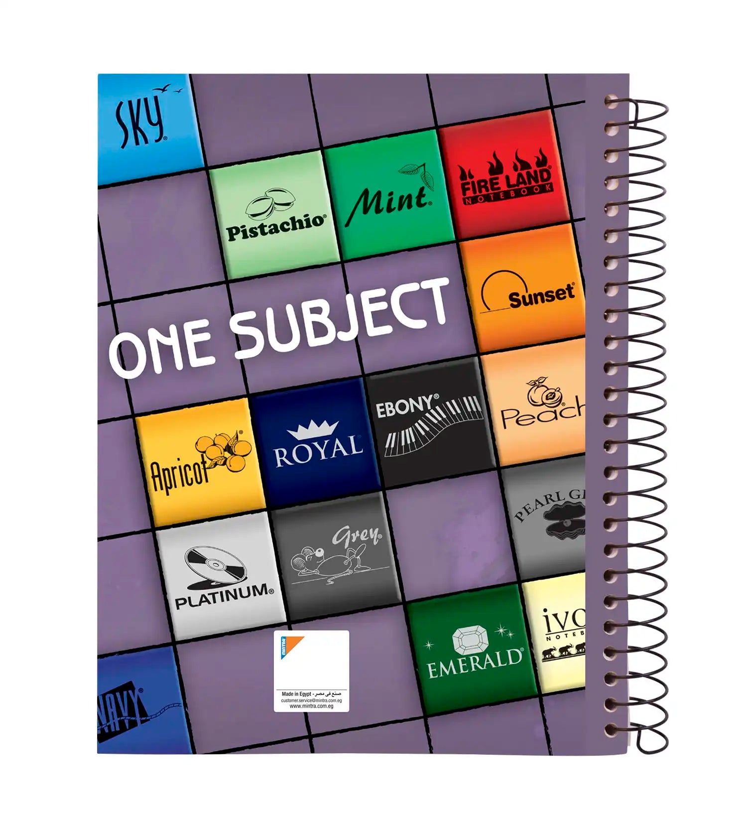 One Subject A4 Notebook Pearl Grey (96/144/192 Sheets)