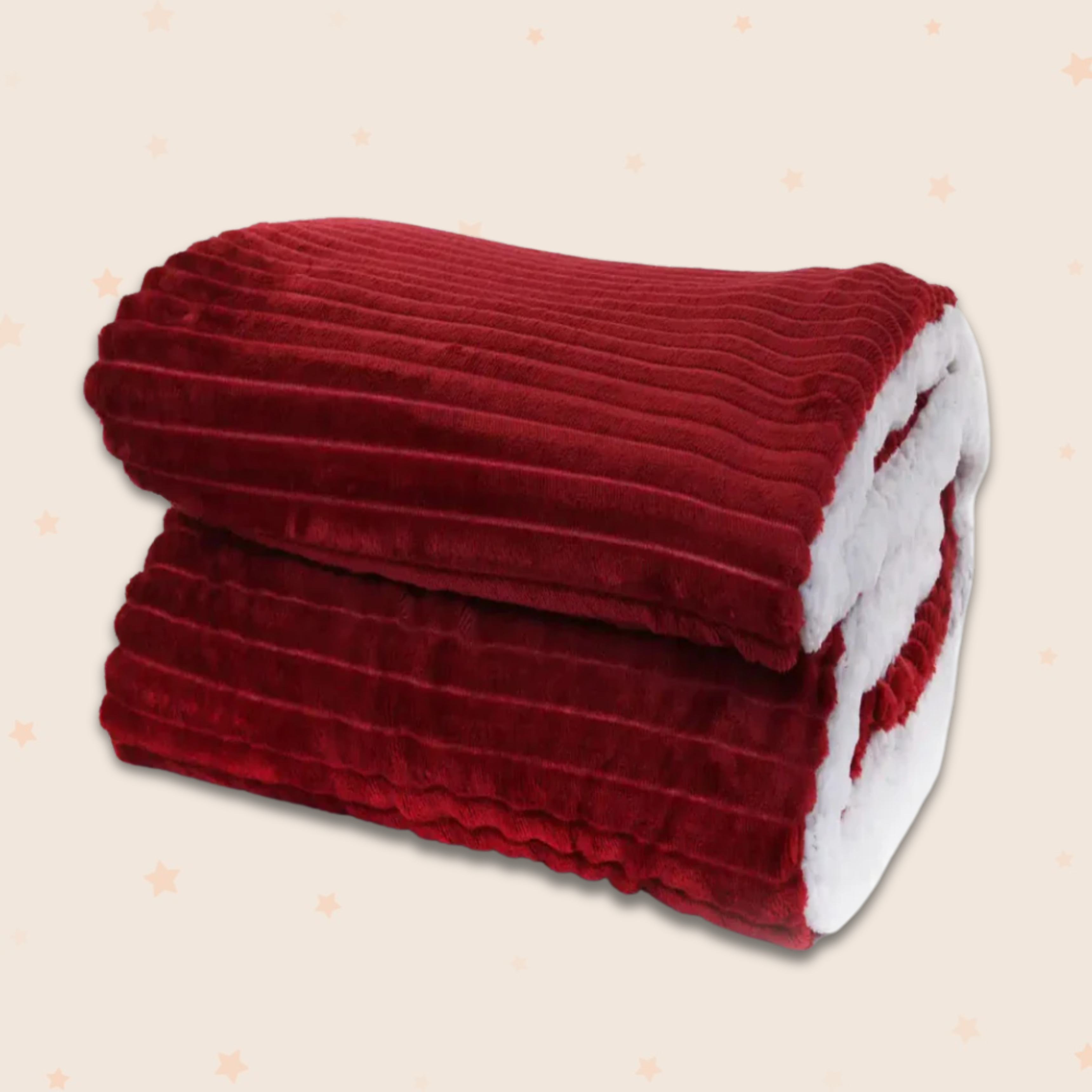 بطانية مخططة من المايكروفايبر/الشيربا مزدوجة الجوانب (220 × 240)