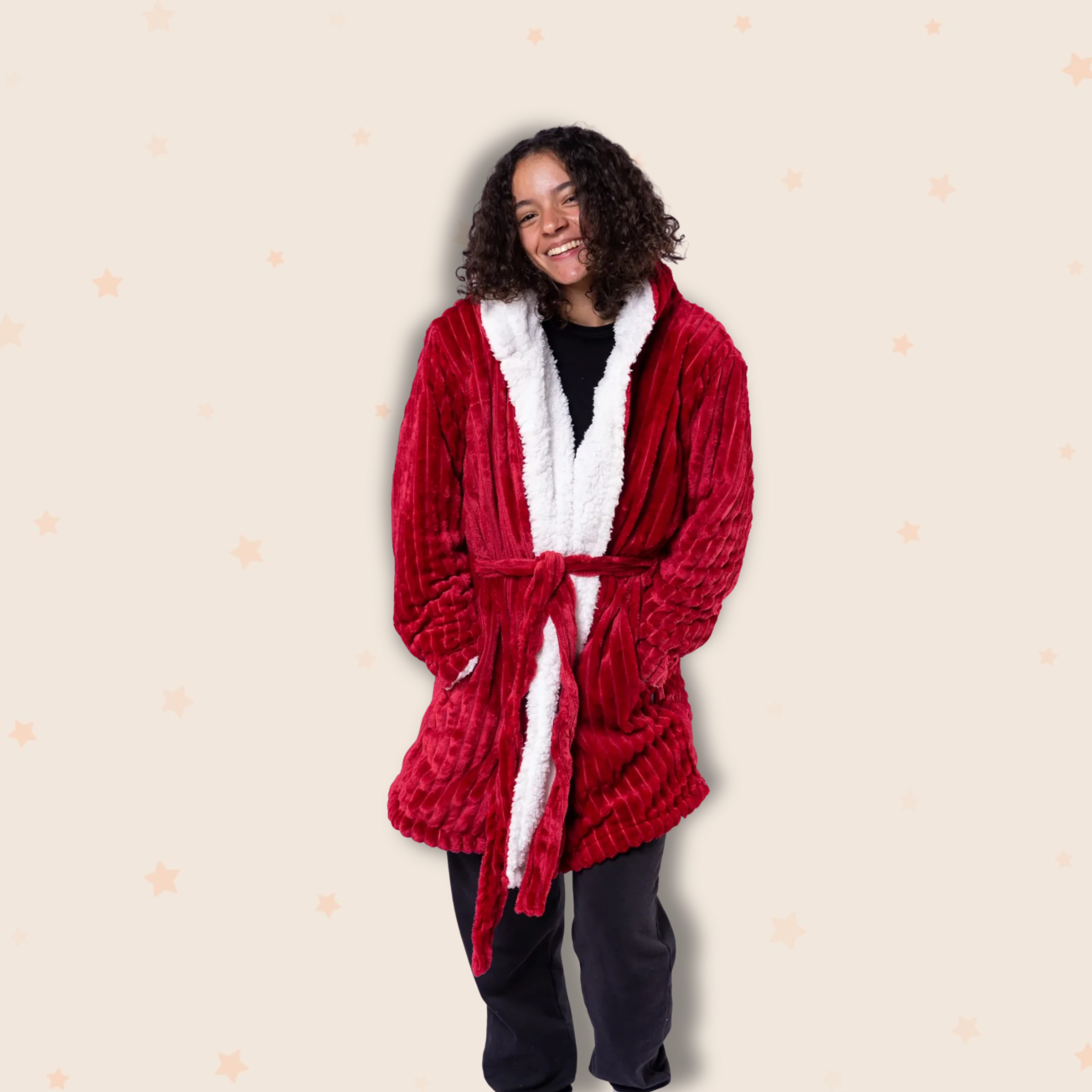 Striped Sherpa Robe