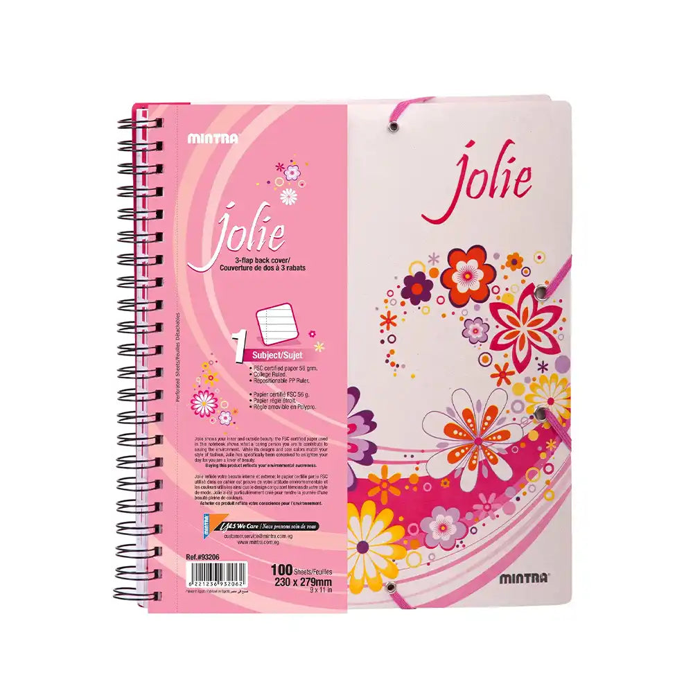 Jolie Notebook ( 1, 3 or 5 Subjects)