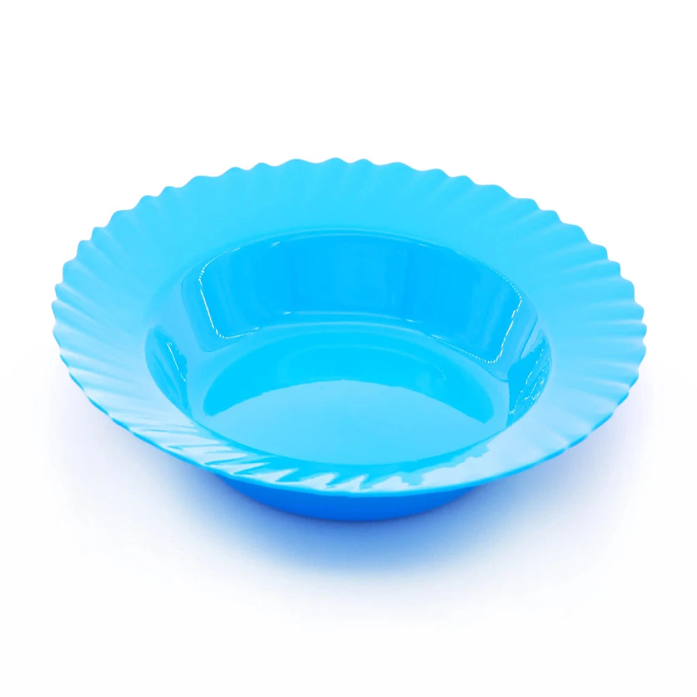 Curly Plastic Deep Plate ( 4 Pack )