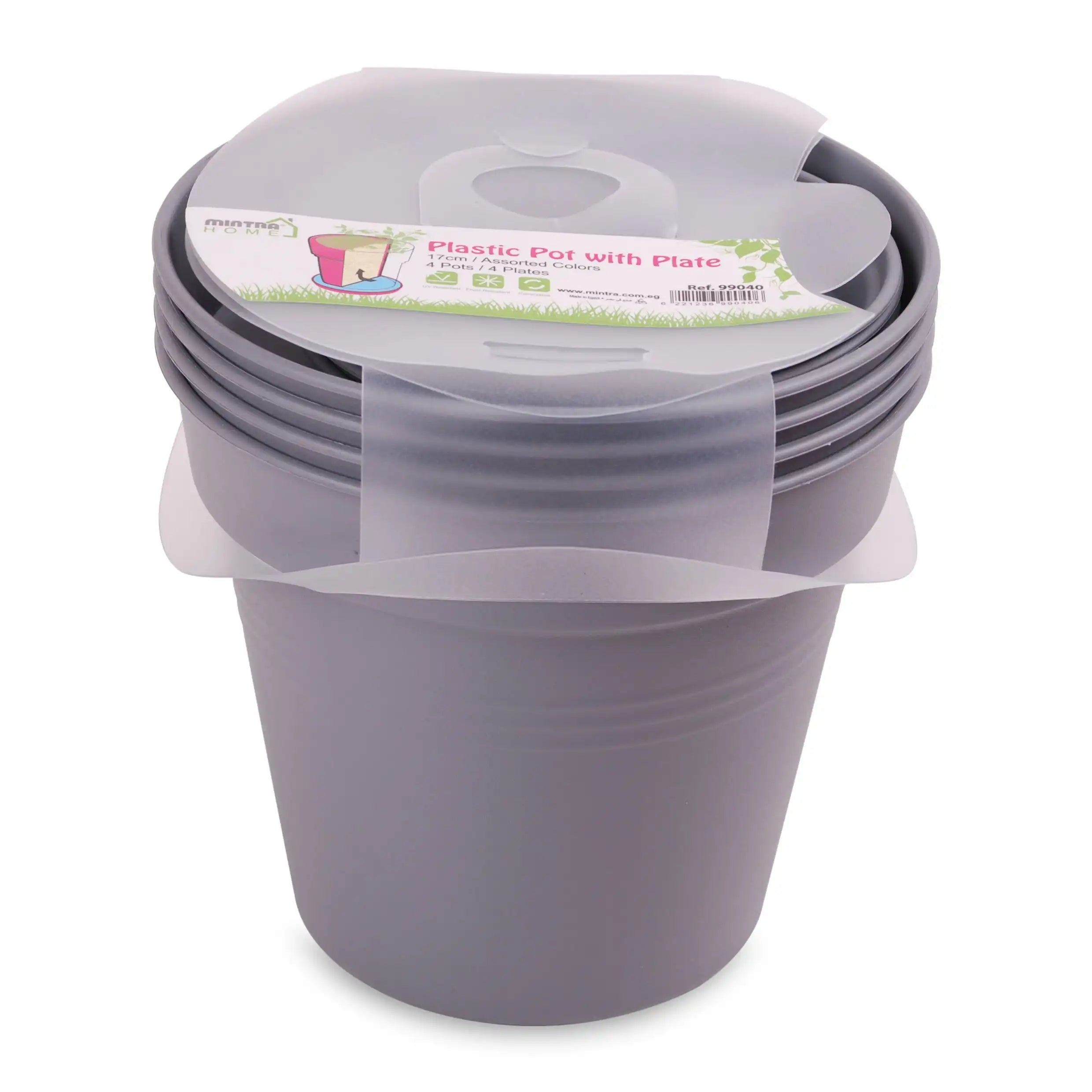 Round Pot 13 cm (Pack of 4)