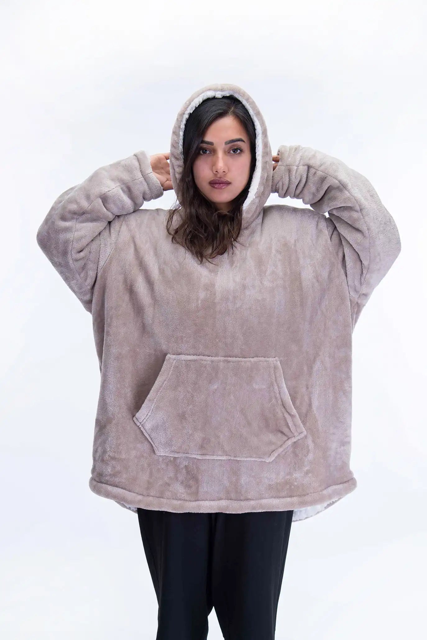Oversized sherpa hoodie hotsell