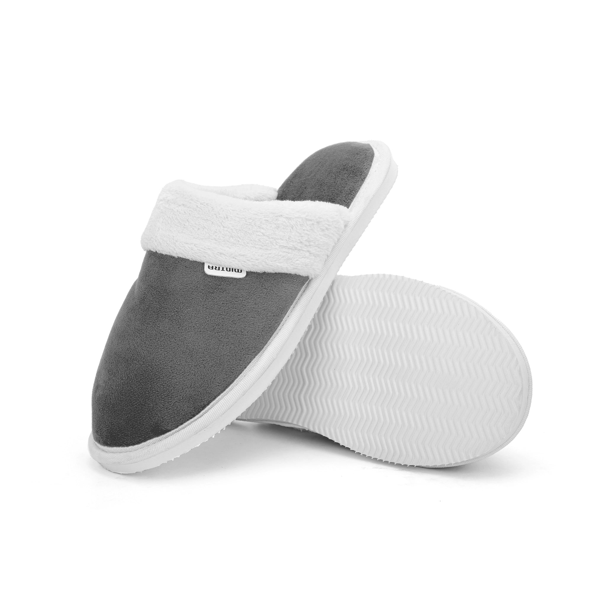 Plain with Fur Winter Slipper - Men