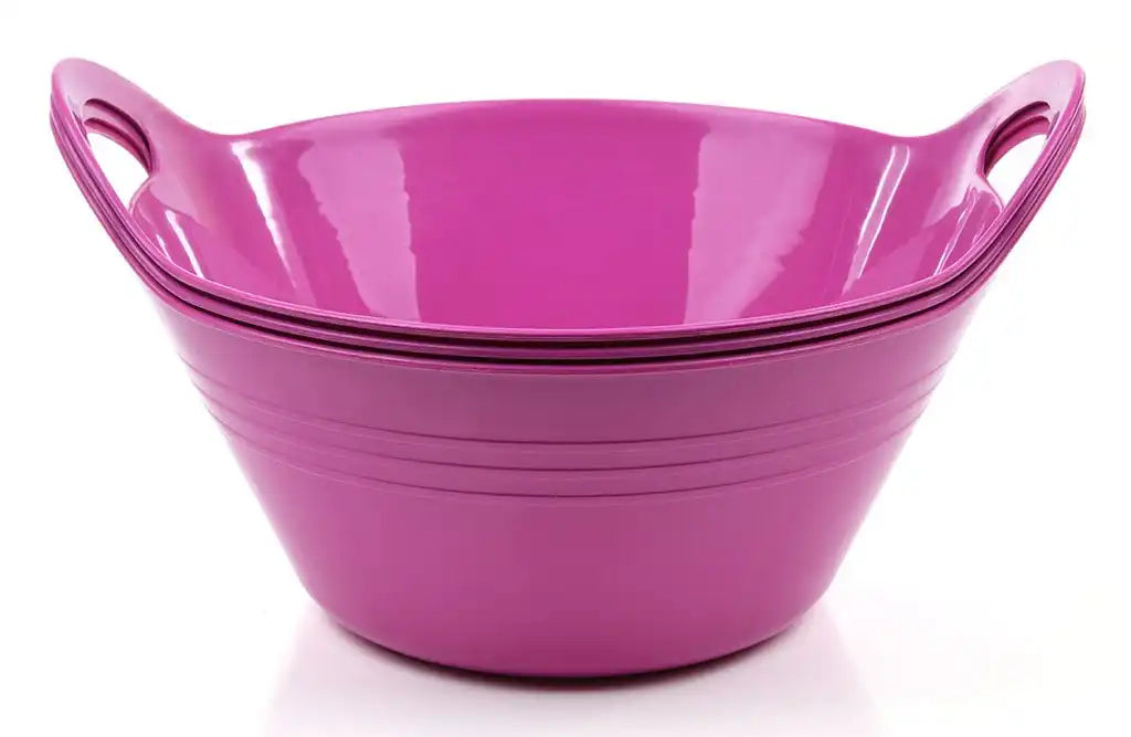 Small Plastic Bowls with Handles (pack of 3)