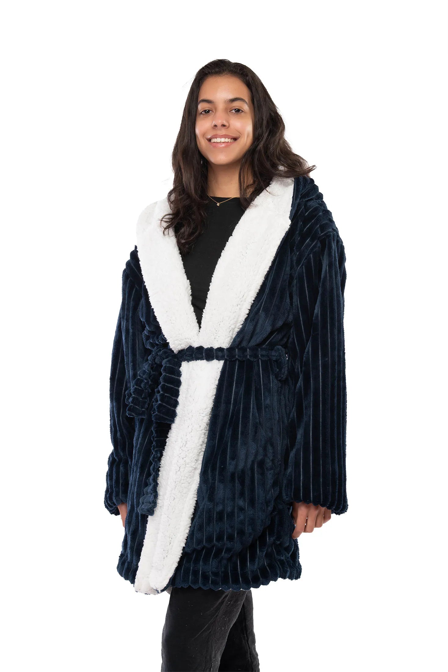 Striped Sherpa Robe