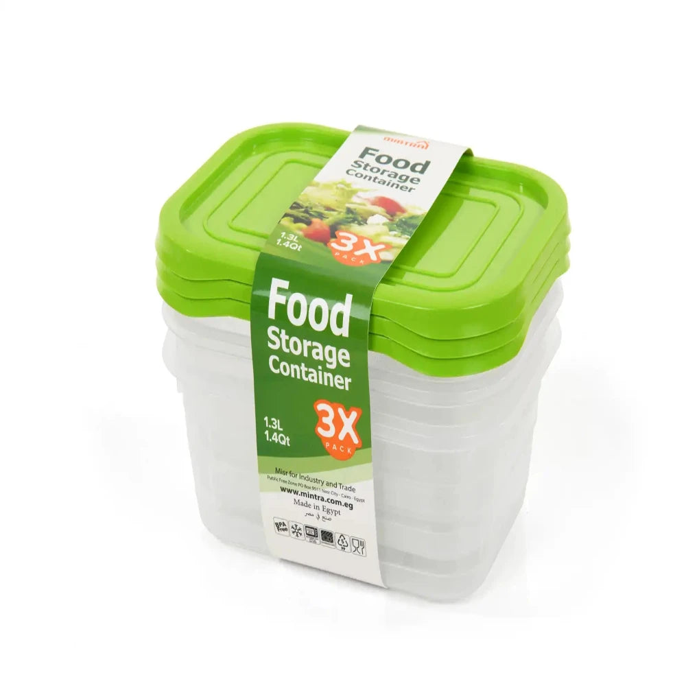 Fridge 1.3L Storage Container (pack of 3)