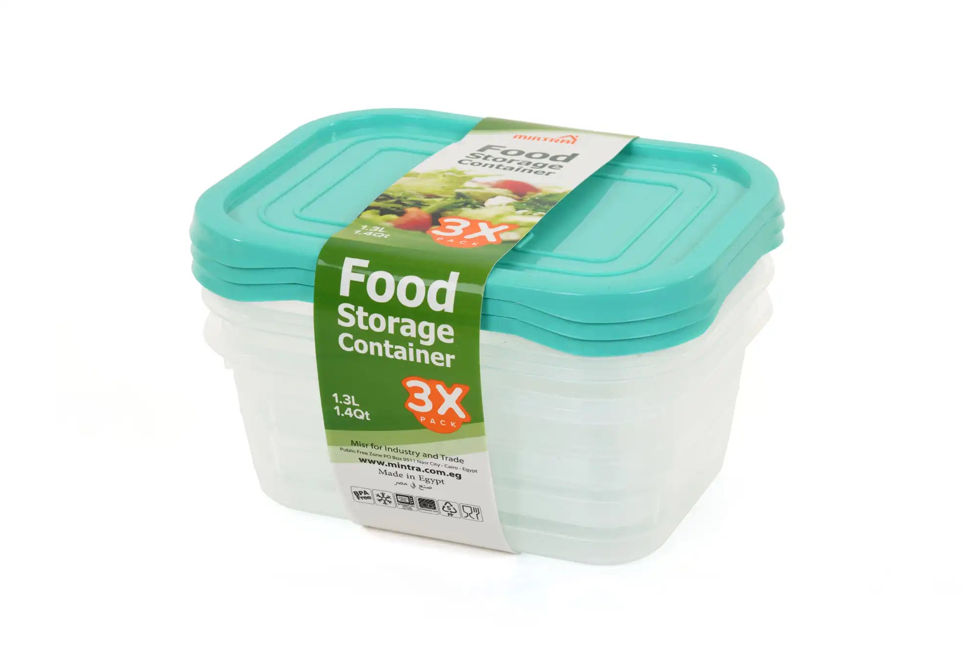 Fridge 1.3L Storage Container (pack of 3)