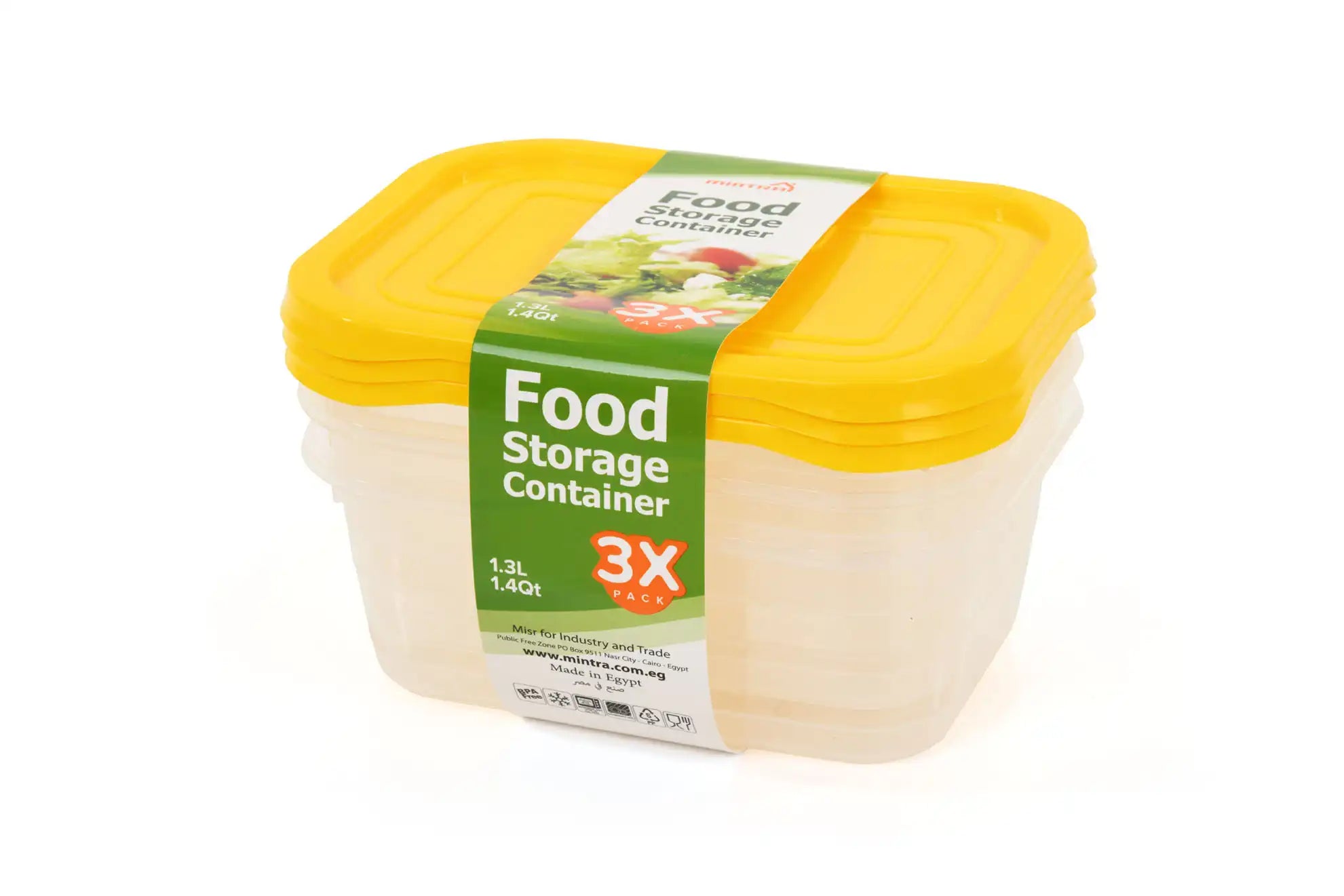 Fridge 1.3L Storage Container (pack of 3)