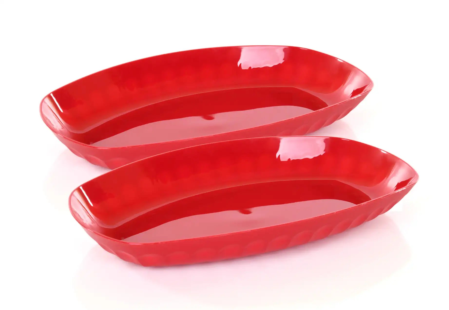 Unbreakable Oval Serving Tray (Pack of 2)