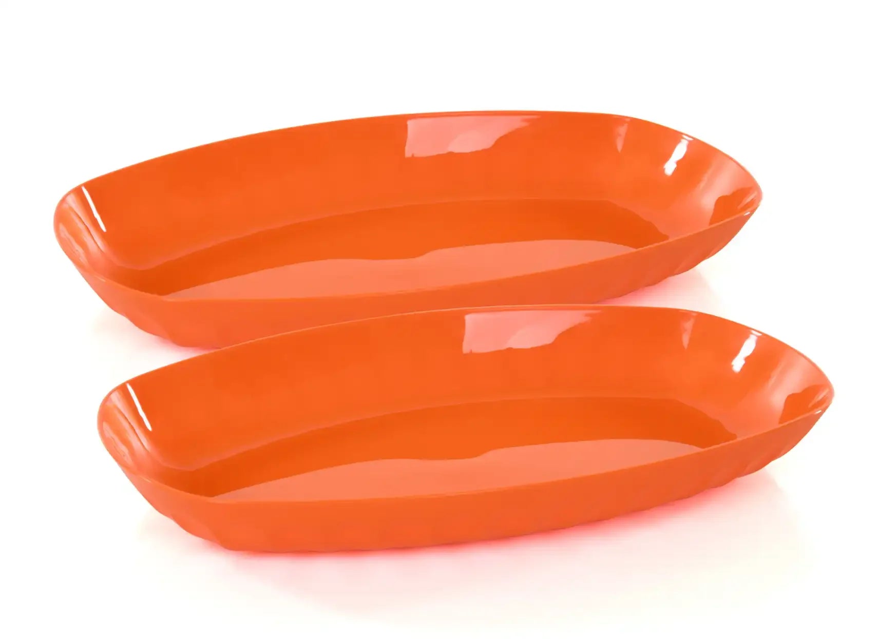 Unbreakable Oval Serving Tray (Pack of 2)