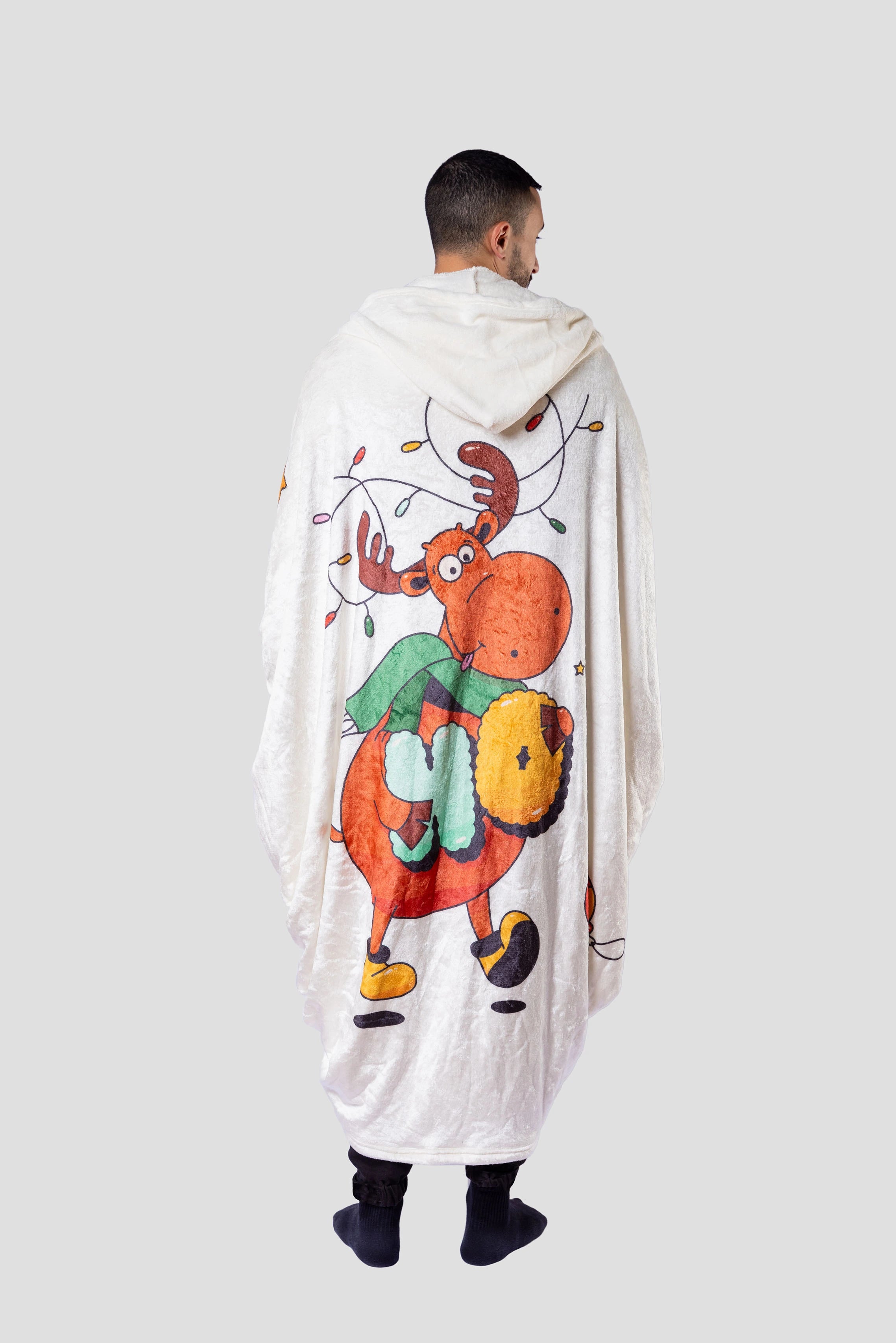 Printed cape hoodie