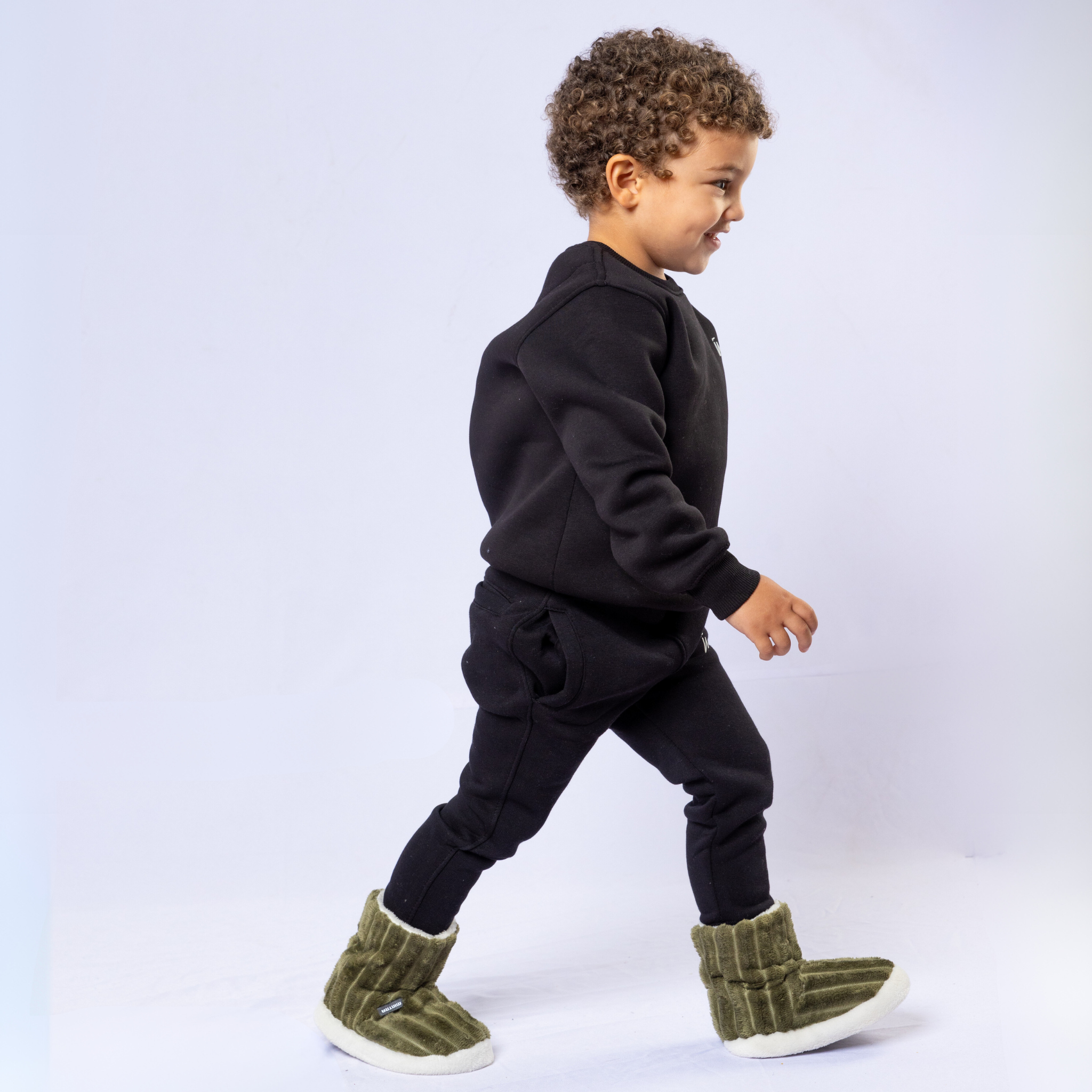 Striped Huggy Winter Boots- Kids