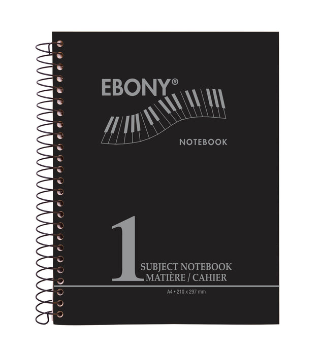 One Subject A4 Notebook Black (96, 144, 192 Sheets)