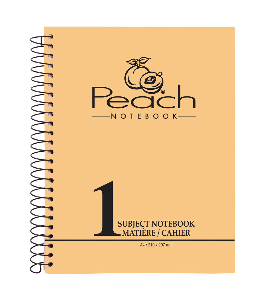 One Subject A4 Notebook Peach (96, 144, 192 Sheets)