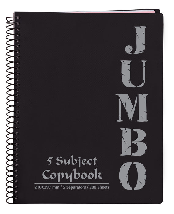 A4 Jumbo Notebook Black ( 3, 5 Subjects )