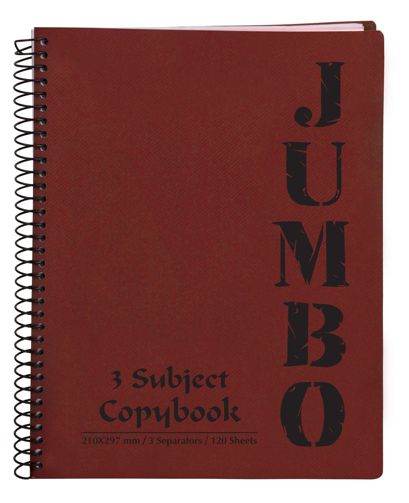 A4 Jumbo Notebook Red ( 3, 5 Subjects )