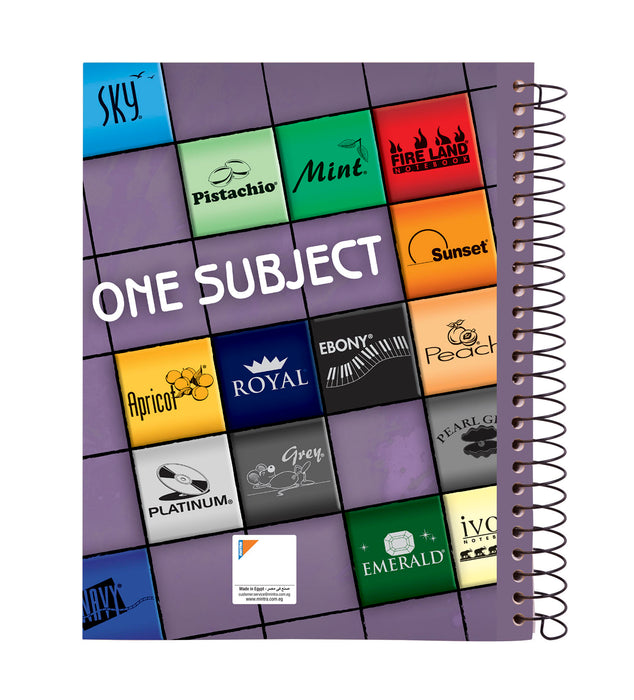 One Subject A4 Notebook Black (96, 144, 192 Sheets)