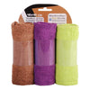 3 Pack Terry Microfiber Towel mintra-shop.myshopify.com Brown-Purple-Green