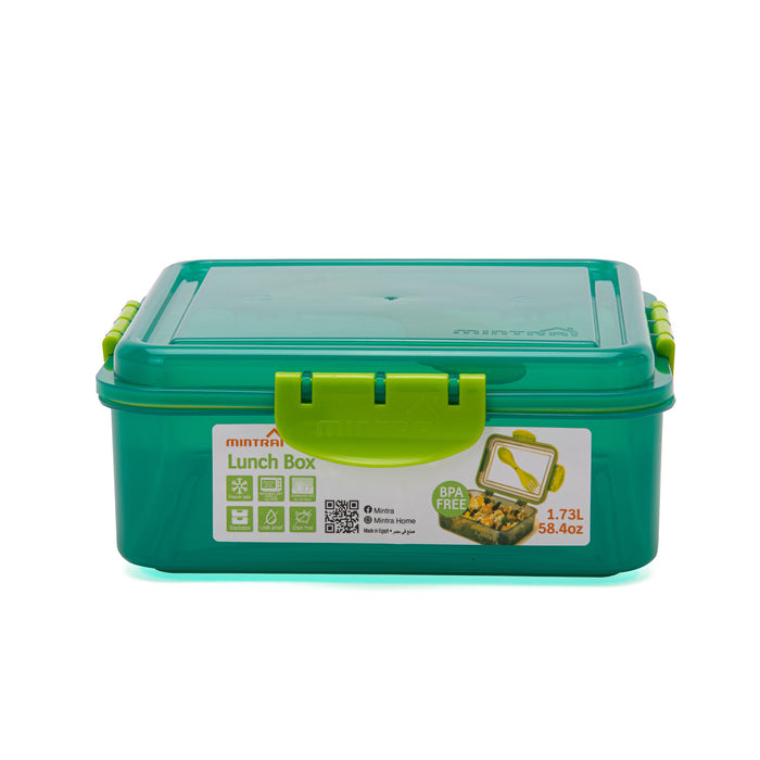 1.7 L Lunch Box with Lock (with Fork & Spoon) — Mintra