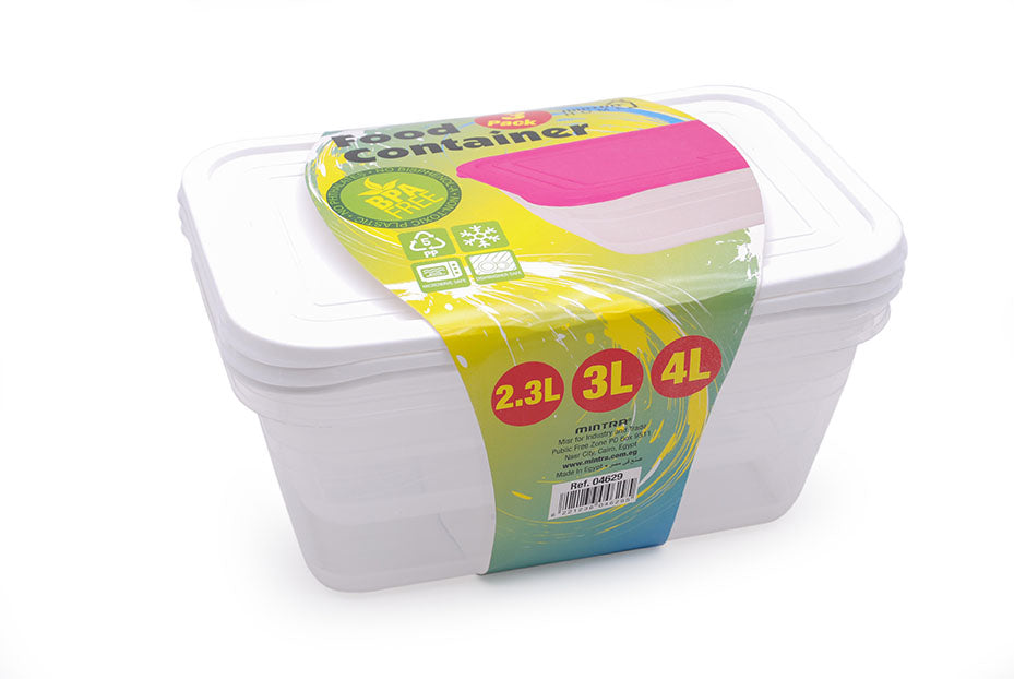 Fridge Storage Container 2.3 L -3 L -4 L (pack of 3)