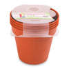 Round Pot 17cm (Pack of 4) mintra-shop.myshopify.com Orange