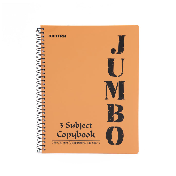 A4 Jumbo Notebook Peach Orange ( 3, 4, 5, 6 Subjects )