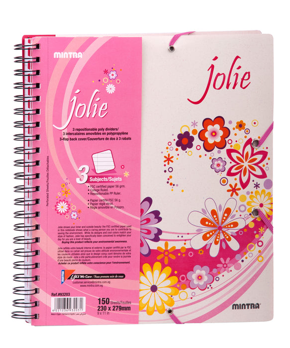 Jolie Notebook ( 1, 3 or 5 Subjects)