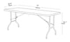 R 183 White - Rectangular table 183 cm